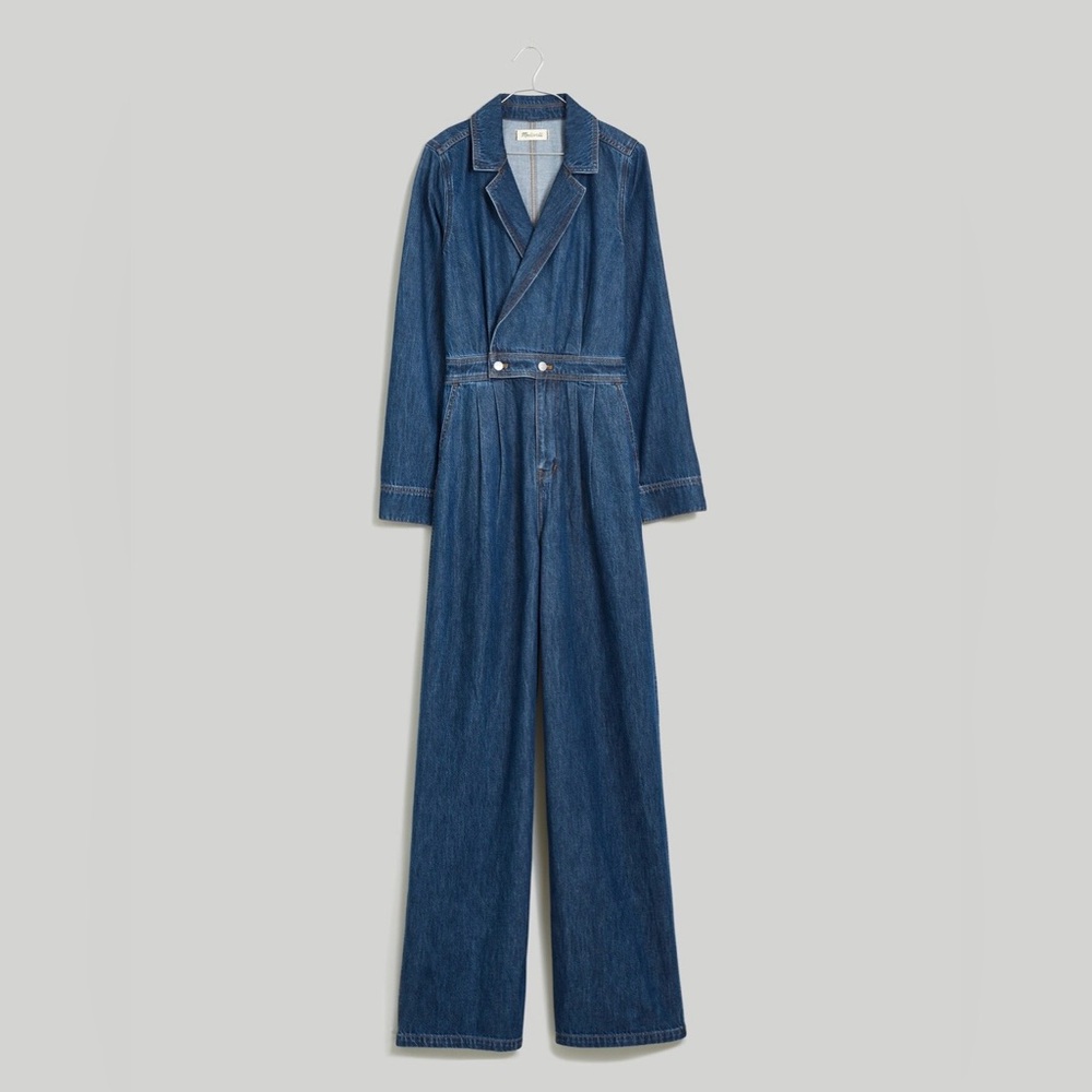 NWT: Madewell Tailored Denim Jumpsuit. Size 4 - Picture 6 of 12